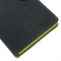Flip чехол книжка для Sony Xperia T2 Ultra темно синий и зеленый Mercury CaseOn