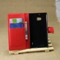 Кожаный чехол книжка для Nokia Lumia 930 красный
