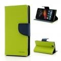 Купить Flip чехол книжка для Sony Xperia Z Green/Dark Blue на Apple-Land.ru