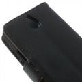 Кожаный чехол книжка для Sony Xperia E1 и Sony Xperia E1 dual черный