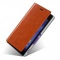Купить Flip чехол книжка для Sony Xperia M2 коричневый на Apple-Land.ru