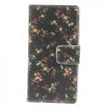 Flip чехол книжка для Sony Xperia M2 орнамент Black&Rose Flowers