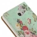 Flip чехол книжка для Sony Xperia M2 орнамент Mint Flower Pattern