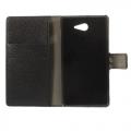 Кожаный чехол книжка для Sony Xperia M2 черный