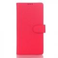 Купить Кожаный чехол книжка для Sony Xperia C3 красный на Apple-Land.ru