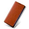 Купить Кожаный чехол книжка для Sony Xperia Z2 коричневый на Apple-Land.ru