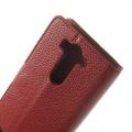 Кожаный чехол книжка для LG G3 s красный