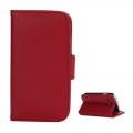 Кожаный чехол книжка для Samsung Galaxy S3 mini красный