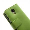 Кожаный Flip чехол для Samsung Galaxy S4 mini зеленый