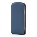 Купить Кожаный Flip чехол для Samsung Galaxy S4 mini синий на Apple-Land.ru