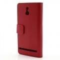 Кожаный чехол книжка для Sony Xperia P красный