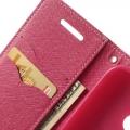 Кожаный чехол книжка для HTC One mini 2 розовый
