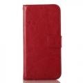 Купить Кожаный чехол книжка для HTC One mini 2 красный Leechi на Apple-Land.ru