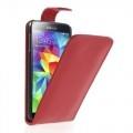 Купить Кожаный чехол книжка для Samsung Galaxy S5 красный на Apple-Land.ru