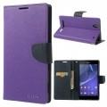 Купить Flip чехол книжка для Sony Xperia T2 Ultra фиолетовый Mercury CaseOn на Apple-Land.ru
