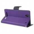 Flip чехол книжка для Sony Xperia T2 Ultra фиолетовый Mercury CaseOn