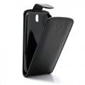 Кожаный чехол книжка для HTC One SV черный