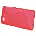 Купить Силиконовый чехол для Sony Xperia Z3 Compact красный S-образный на Apple-Land.ru