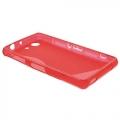Силиконовый чехол для Sony Xperia Z3 Compact красный S-образный