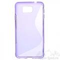 Купить Силиконовый чехол для Samsung Galaxy Alpha фиолетовый S-образный на Apple-Land.ru