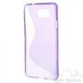 Купить Силиконовый чехол для Samsung Galaxy Alpha фиолетовый S-образный на Apple-Land.ru