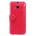 Смарт флип чехол книжка для HTC One M8 Nillkin Fresh View Case - красный