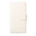 Купить Кожаный чехол книжка для Sony Xperia Z3 compact белый на Apple-Land.ru