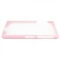 Силиконовый чехол для Sony Xperia Z2 светло розовый/прозрачный