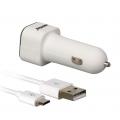 Купить Зарядка от прикуривателя на 2 USB Smartbuy c micro usb кабелем/ Автомобильное зарядное устройство на Apple-Land.ru