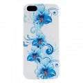 Купить Силиконовый чехол для iPhone 5 и iPhone 5S Blue Flowers на Apple-Land.ru