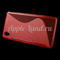 Купить Силиконовый чехол для Sony Xperia M4 Aqua, Xperia M4 Aqua Dual S-образный красный на Apple-Land.ru