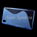 Купить Силиконовый чехол для Sony Xperia M4 Aqua, Xperia M4 Aqua Dual S-образный синий на Apple-Land.ru