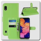 Купить Чехол Книжка Book Wallet с Визитницей и Кошельком для Samsung Galaxy A10 Зеленый на Apple-Land.ru