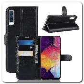 Чехол Книжка Book Wallet с Визитницей и Кошельком для Samsung Galaxy A50 Черный