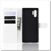 Чехол Книжка Book Wallet с Визитницей и Кошельком для Samsung Galaxy Note 10+ / Note 10 Plus Белый