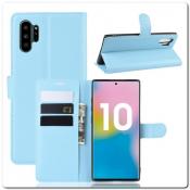 Купить Чехол Книжка Book Wallet с Визитницей и Кошельком для Samsung Galaxy Note 10+ / Note 10 Plus Синий на Apple-Land.ru