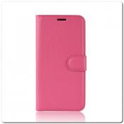 Чехол Книжка Book Wallet с Визитницей и Кошельком для Samsung Galaxy Note 10 Ярко-Розовый