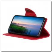 Купить Чехол Книжка Flip Wallet с Отделениями для Карт на Samsung Galaxy A70 Красный на Apple-Land.ru