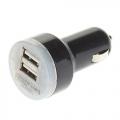 Купить Зарядка от прикуривателя на 2 USB / Автомобильное зарядное устройство - Черный на Apple-Land.ru