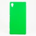 Купить Пластиковый софт-тач чехол для Sony Xperia M4 aqua, M4 aqua dual зелёный на Apple-Land.ru