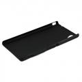 Купить Пластиковый софт-тач чехол для Sony Xperia M4 aqua, M4 aqua dual чёрный на Apple-Land.ru