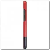 IMAK Ruiy PU Кожаный Чехол из Ударопрочного Пластика для Samsung Galaxy A70 - Красный / Черный