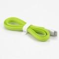 Купить USB дата-кабель для iPhone 6 iPhone 5 (5S, 5C) и iPad NOODLE зеленый на Apple-Land.ru