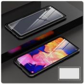 Купить Магнитный Металлический Бампер Чехол для Samsung Galaxy A10 Стеклянная Задняя Панель Черный на Apple-Land.ru