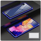 Купить Магнитный Металлический Бампер Чехол для Samsung Galaxy A10 Стеклянная Задняя Панель Синий на Apple-Land.ru