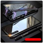 Магнитный Металлический Бампер Чехол для Samsung Galaxy Note 10 Стеклянная Задняя Панель Черный