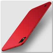 Купить Матовый Ультратонкий Пластиковый Mofi Чехол для Samsung Galaxy A10 Красный на Apple-Land.ru