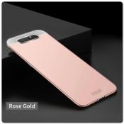 Матовый Ультратонкий Пластиковый Mofi Чехол для Samsung Galaxy A80 Ярко-Розовый