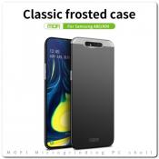 Матовый Ультратонкий Пластиковый Mofi Чехол для Samsung Galaxy A80 Черный