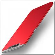 Матовый Ультратонкий Пластиковый Mofi Чехол для Samsung Galaxy A80 Красный